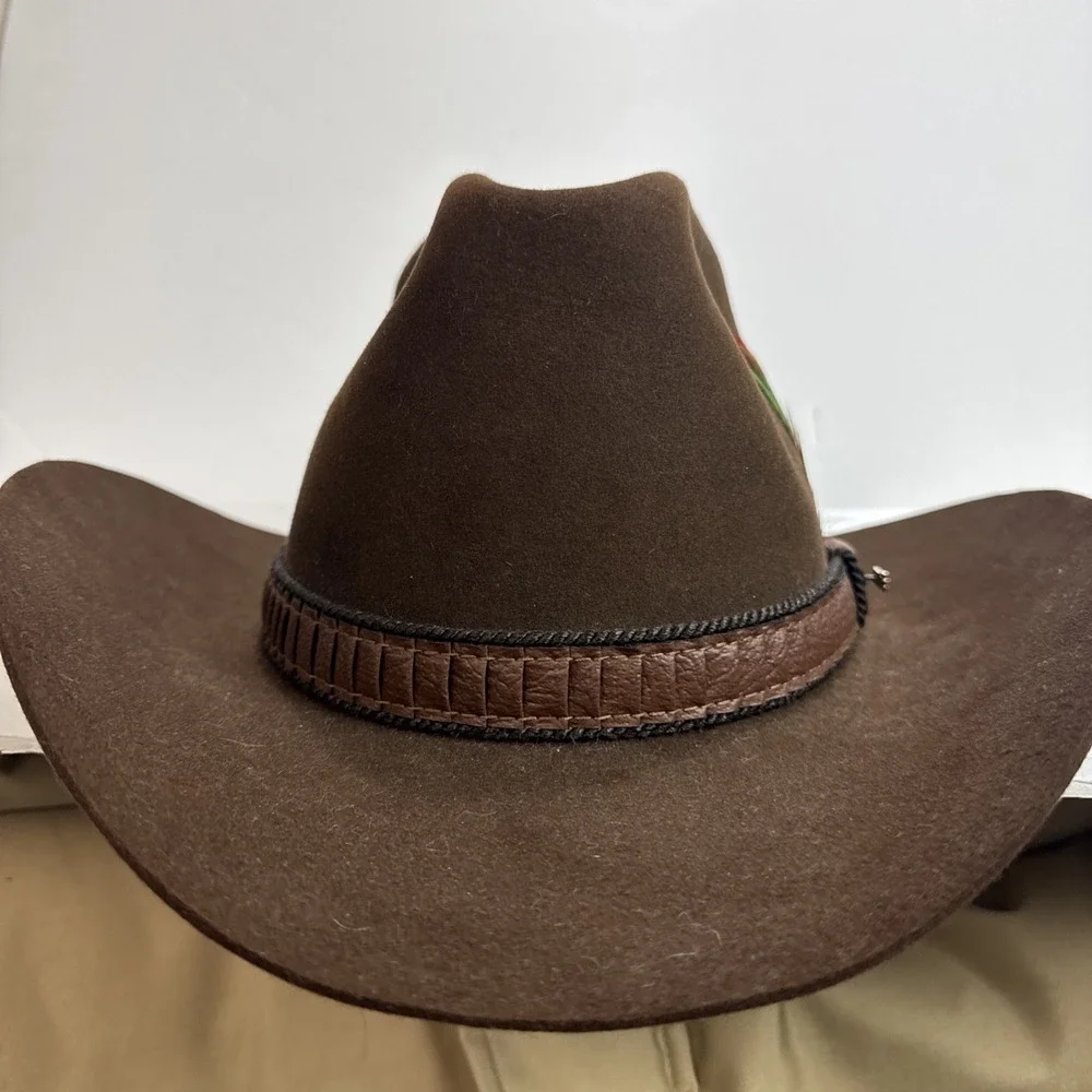 John B Stetson 3X Beaver Cowboy Hat Size 7 1/2  Brown XXX Stetson